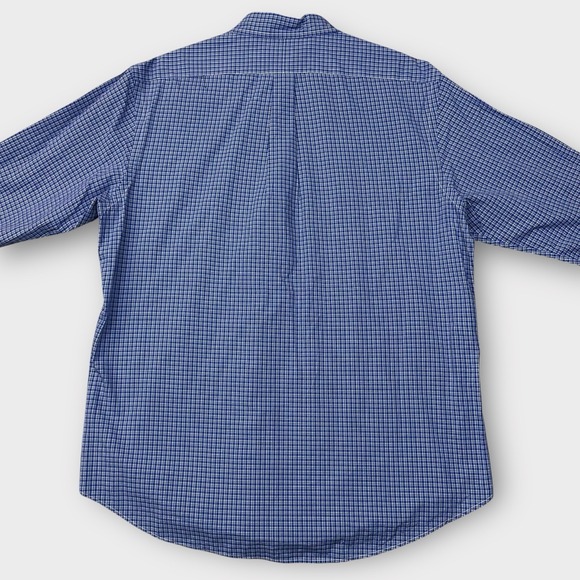 Ralph Lauren Shirt Mens XL Blue Check Plaid Button Down Long Sleeve Custom Fit - Picture 3 of 11